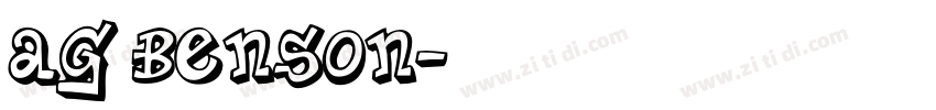 AG Benson字体转换